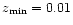 $z_{\rm min}=0.01$