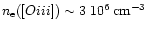 $n_{\rm e}([O{\sc iii}])\sim 3~10^{6}\,\rm cm^{-3}$