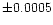$\pm0.0005$