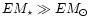 $EM_{\star} \gg EM_{\odot}$