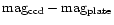 ${\rm mag_{ccd}-mag_{plate}}$