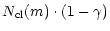 $\displaystyle N_{\rm cl}(m)\cdot (1-\gamma)$