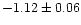 $-1.12\pm0.06$