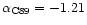 $\alpha_{\rm C89}=-1.21$