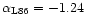 $\alpha_{\rm L86}=-1.24$