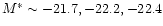 $M^*\sim-21.7,-22.2,-22.4$