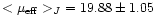$<\mu_{\rm eff}>_J\ =19.88\pm 1.05$