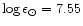 $\log \epsilon_\odot =7.55 $