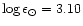 $\log \epsilon_\odot =3.10 $