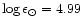 $\log \epsilon_\odot = 4.99$