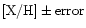 ${\rm [X/H]}\pm {\rm error}$