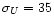 $\sigma_U=35$