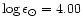 $\log \epsilon_\odot = 4.00 $