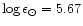 $\log \epsilon_\odot = 5.67$