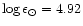 $\log \epsilon_\odot = 4.92$