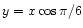 $y = x \cos{\pi/6}$