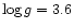 $\log g = 3.6$