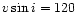 $v\sin i
= 120$
