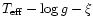 $T_{\rm eff} - \log g - \xi $