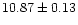 $10.87 \pm0.13$