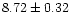 $8.72 \pm 0.32$