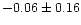 $-0.06 \pm 0.16$