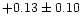 $+0.13 \pm 0.10$