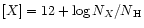 $[X]= 12 + \log N_{X}/N{\rm _H}$