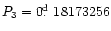 $P_3=0\hbox{$.\!\!^{\rm d}$ }18173256$
