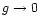 $g\rightarrow0$
