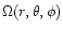 $\Omega(r,\theta,\phi)$