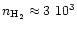 $n_{{\rm
H}_2}\approx3~10^3$