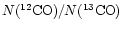 $N(^{12}{\rm CO})/N(^{13}{\rm CO})$