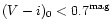 $(V-i)_0 < 0.7^{\rm mag}$