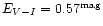 $E_{V-I}=0.57^{\rm mag}$