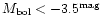 $M_{\rm bol}< -3.5^{\rm mag}$