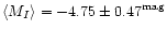 $\langle M_{I}\rangle =-4.75\pm 0.47^{\rm mag}$