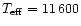 $T_{\rm eff} = 11\,600$