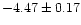 $-4.47\pm0.17$