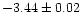 $-3.44\pm0.02$