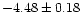 $-4.48\pm0.18$