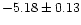 $-5.18\pm0.13$