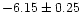 $-6.15\pm0.25$