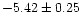 $-5.42\pm0.25$