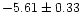 $-5.61\pm0.33$