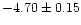 $-4.70\pm0.15$