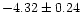 $-4.32\pm0.24$