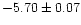 $-5.70\pm0.07$