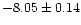 $-8.05\pm0.14$