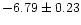 $-6.79\pm0.23$